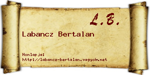 Labancz Bertalan névjegykártya